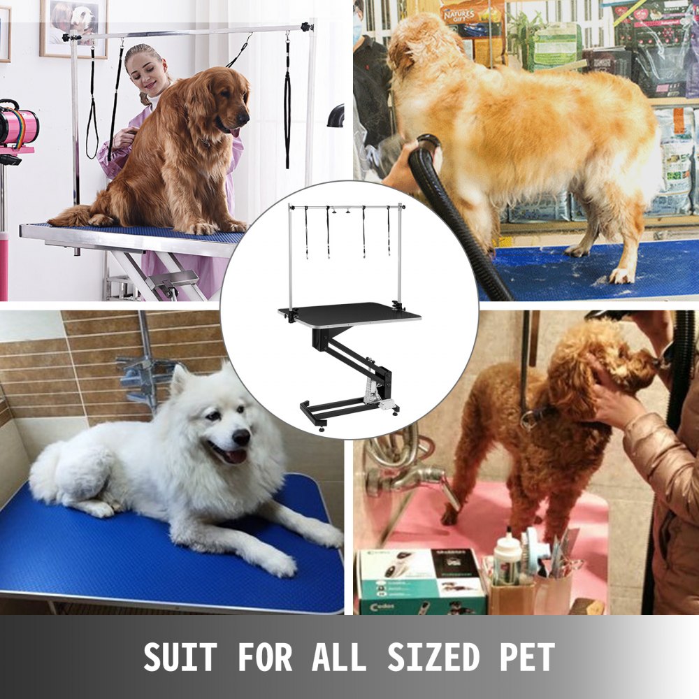 Superficie de goma ajustable de la altura de la mesa de la preparación del perro del animal doméstico de elevación eléctrica 330lbs