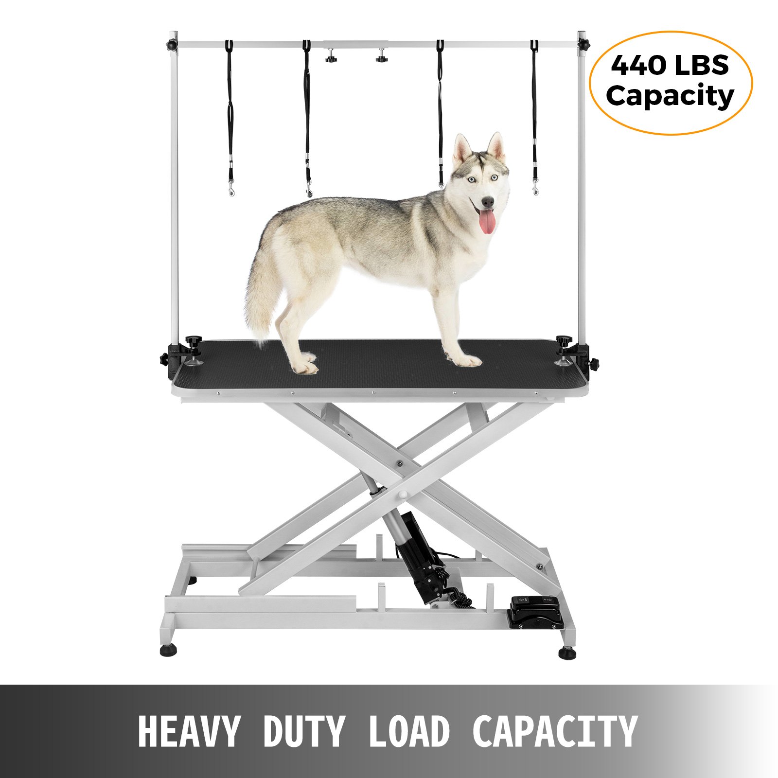 Electric Lifting Pet Dog Grooming Table Black Drying Shower Height Adjustable
