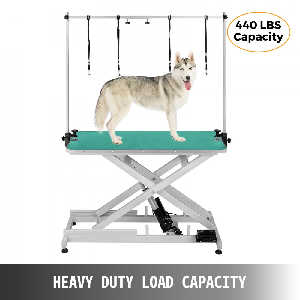 Electric Lifting Pet Dog Grooming Table 440Lbs rubber and plastic Heavy Duty