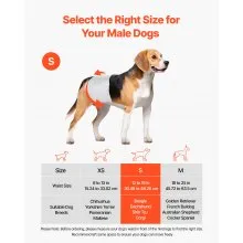 VEVOR Disposable Male Dog Diapers Super Absorbent Male Dog Wraps S 144 Count