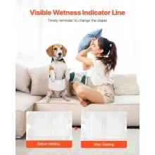 VEVOR Disposable Male Dog Diapers Super Absorbent Male Dog Wraps S 144 Count