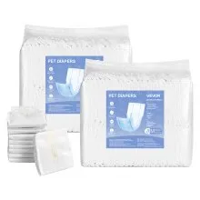 VEVOR Disposable Male Dog Diapers Super Absorbent Male Dog Wraps M Size 96 Count
