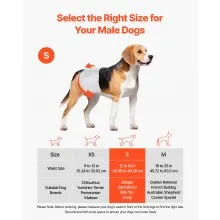 VEVOR Disposable Male Dog Diapers Super Absorbent Male Dog Wraps S Size 96 Count