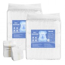 Pañales desechables para perros VEVOR, súper absorbentes, talla XS, 144 unidades