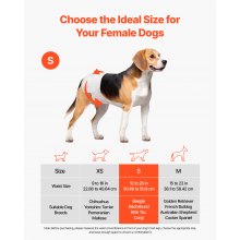 VEVOR Disposable Dog Diapers Super Absorbent Female Dog Diapers S Size 96 Count