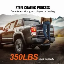 VEVOR Hitch Step for 2 Inch Receiver, Universal Rear Bumper Guard Protector with 350 LBS Load Capacity, Non-Slip Tow Hitch Step with Pin Kit, Fit for Truck, SUV, Pickup, Trailer