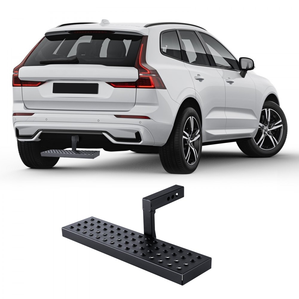 VEVOR Hitch Step for 2" mottaker Universal Trailer Taw Bakre Bumper Guard Stål