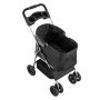 VEVOR Pet Stroller, 35 lbs Weight Capacity, Foldable Dog Stroller Cart, 4 Wheels Cats Pram with Detachable Carrier & Mesh Windows, Portable Animal Carrier with Brake for Small to Medium Pets