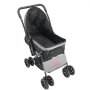 VEVOR Pet Stroller, 44 lbs Weight Capacity, Foldable Dog Stroller Cart, 4 Wheels Cats Stroller with Mesh Windows & Revrsible Handle, Portable Pet Carrier Stroller with Brake, for Small to Medium Pets
