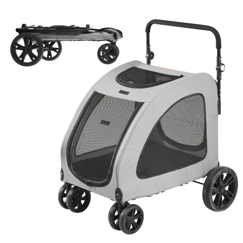 VEVOR Pet Stroller, Wheels Dog Stroller Rotate with Brakes