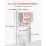 Over The Toilet Storage Cabinet for Bathroom with Adjustable Shelf White 66" H