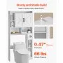 Over The Toilet Storage Cabinet for Bathroom with Adjustable Shelf White 66" H