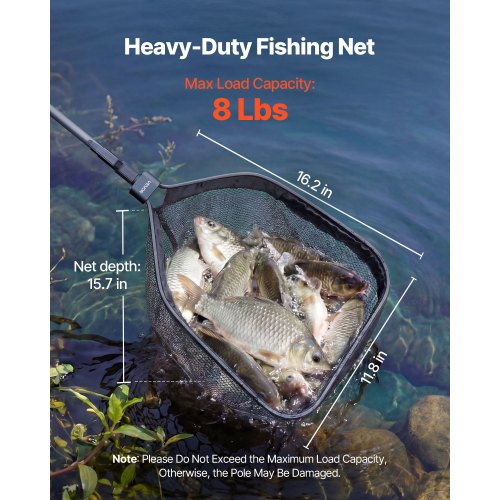 best large fishing net for kayak Foreverlast G2 Pro Non-Snag Floating Landing Wade, Fly, Black nylon material covered with PVC is soft and gentle on fish The Best Fishing Net |