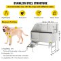 VEVOR Professional Dog Grooming Tub, 62 inch Stainless Steel Pet Bathing Tub, 661 Lbs Load Large Dog Wash Tub with Faucet Walk-in Ramp Accessories, Dog Washing Station Pet Bath Tub Left Sliding Door