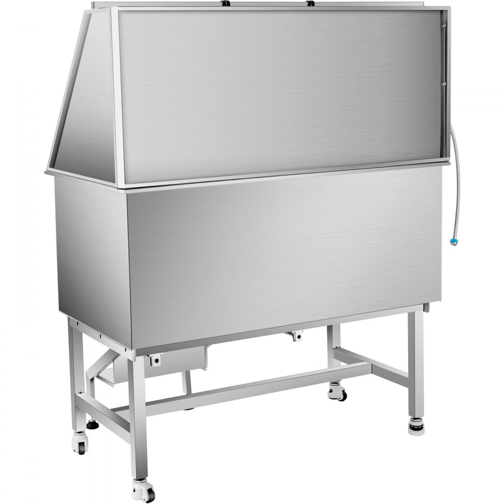 VEVOR 50 Inch Dog Grooming Tub?Professional Stainless Steel Pet Dog Bath Tub?with Steps Faucet & Accessories Dog Washing Station?Right-Door?