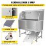 VEVOR Dog Grooming Tub, 50" R Pet Wash Station, Professional Stainless Steel Pet Grooming Tub Rated 330LBS Load Capacity, Non-Skid Dog Washing Station Comes with Ramp, Faucet, Sprayer and Drain Kit