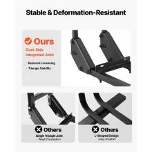 Golf Cart Rear Seat Grab Bar for Most Golf Carts with Metal Footplates Black