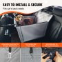 VEVOR Dog Booster Car Seat Pet Car Seat for S M L Dogs up to 22 kg Gray