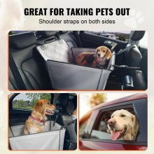 VEVOR Dog Booster Car Seat Pet Car Seat for S M L Dogs up to 48.5 lbs Gray