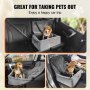 VEVOR Dog Booster Car Seat Assento de carro para animais de estimação para cães pequenos e médios de até 40 libras, cinza