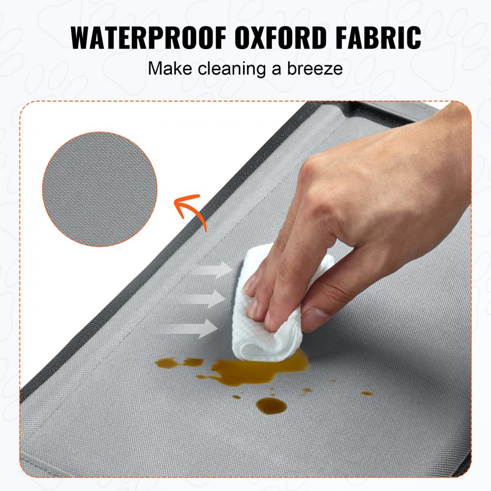 VEVOR Dog Car Seat, Dog Booster Seat for Car with  Support Frame, Pet Car Seat with Clip-On Safety Leash, Cotton Filling, Dog Car Bed for Small Dog up to 26 lbs, Gray