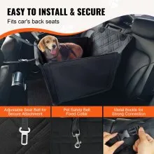 VEVOR Dog Booster Car Seat Pet Car Seat for S M L Dogs up to 40 lbs Black