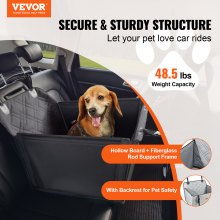 VEVOR Dog Booster Car Seat Pet Car Seat for S M L Dogs up to 22 kg Black