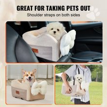 Siège auto pour chien avec console centrale VEVOR Siège auto rehausseur pour chien pour petit chien 8 lb