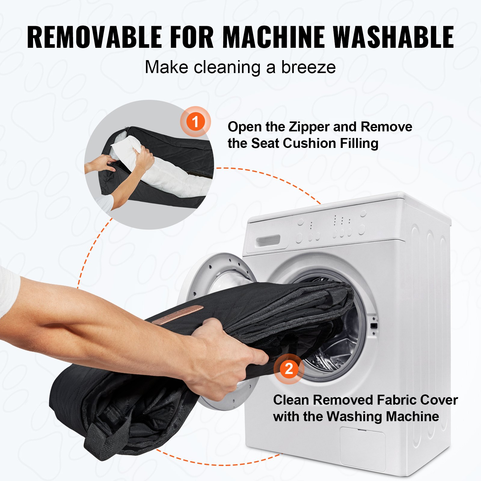 VEVOR Dog Car Seat, Waterproof Dog Booster Seat for Car, Pet Car Seat with Clip-On Safety Leash, PP Cotton Filling, Dog Car Bed for Medium & Large Dog up to 45.4 kg, Black