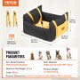 VEVOR Dog Booster Car Seat Pet Car Seat for Small Dog up to 11.3 kg Black