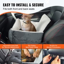 VEVOR Dog Booster Car Seat Pet Car Seat for Small Dog up to 9.1 kg Dark Gray