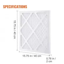 Prefiltros protectores VEVOR, paquete de 5, repuesto de filtro de aire de 15,75 x 15,75 pulgadas, filtros de etapa 1 de alta eficiencia compatibles con BlueDri y depurador VEVOR, purificadores de aire, equipos de restauración de daños por agua