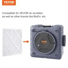 Prefiltros protectores VEVOR, paquete de 5, repuesto de filtro de aire de 15,75 x 15,75 pulgadas, filtros de etapa 1 de alta eficiencia compatibles con BlueDri y depurador VEVOR, purificadores de aire, equipos de restauración de daños por agua