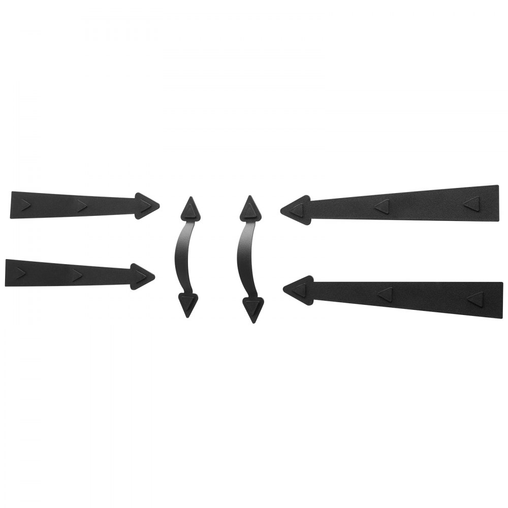 VEVOR Magnetic Garage Door Hardware Kit, Decorative Garage Door Hinges Handles, Black Carriage House Accents, No Installation Needed, 4 Hinges and 2 Handles for Barn Gate Curb Appeal