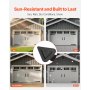 Decorative Magnetic Garage Door Hardware Kit Accents 4 Hinges 2 Handles Black
