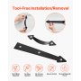 Decorative Magnetic Garage Door Hardware Kit Accents 4 Hinges 2 Handles Black