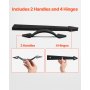Decorative Magnetic Garage Door Hardware Kit Accents 4 Hinges 2 Handles Black