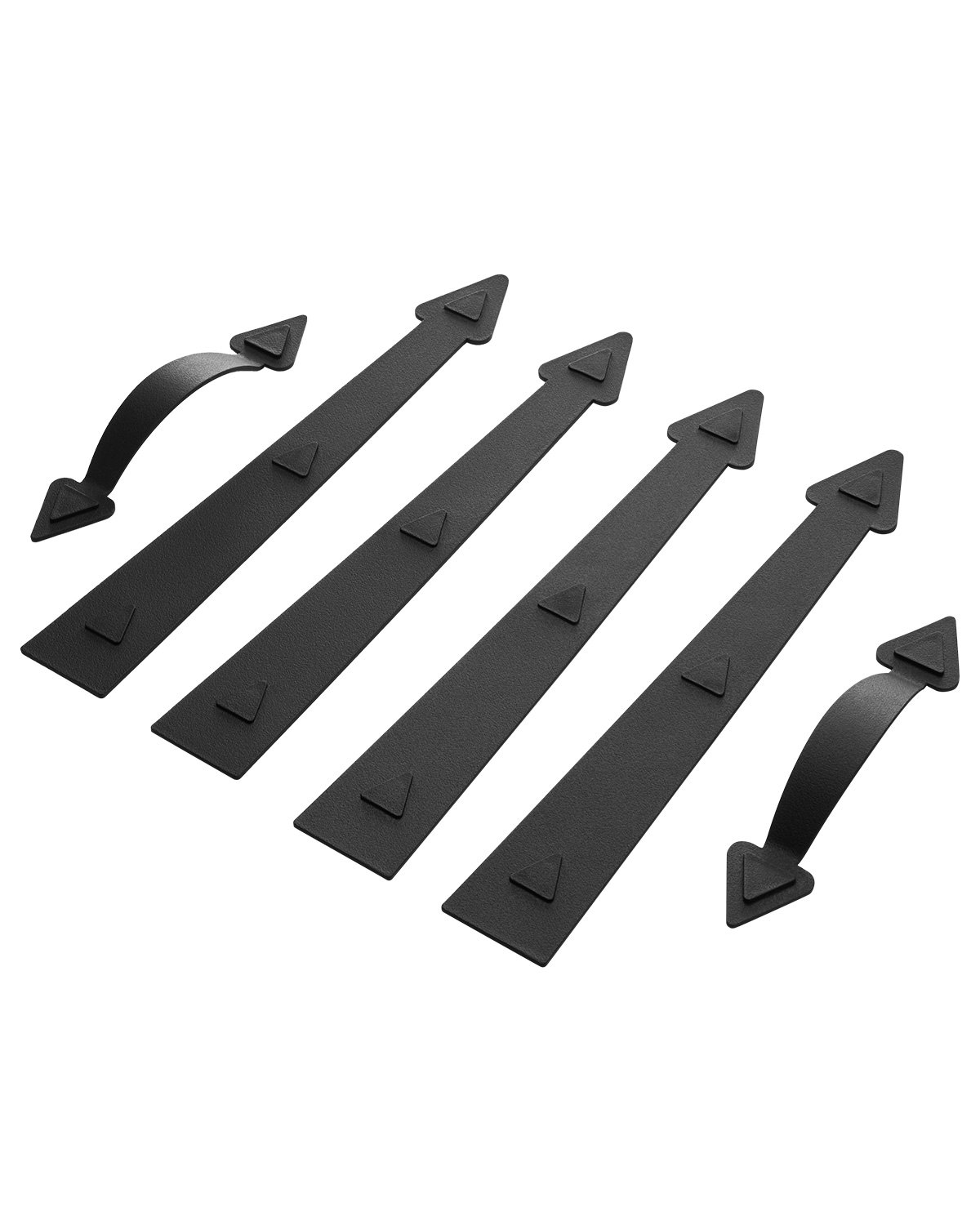VEVOR Magnetic Garage Door Hardware Kit, Decorative Garage Door Hinges Handles, Black Carriage House Accents, No Installation Needed, 4 Hinges and 2 Handles for Barn Gate Curb Appeal