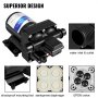 VEVOR Fresh Water Pump, 12 V Self Priming Sprayer Pump, 3 GPM RV Water Pump, with Pressure Switch 55 PSI Self Priming Water Pump, Detachable Strainer 12V Diaphragm Pump for RV Camper Marine Boat Lawn