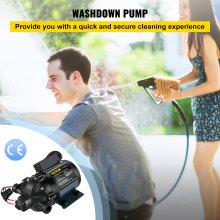 VEVOR Washdown Pump, 12V DC, 7 GPM 60 PSI, Max. 10 FT Lift Self Priming Water Pump, w/ EPDM Valve, Universal Salt Water Strainer & Female/Male Thread, for RV, Marine Deck, Yacht