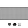 VEVOR Garage Door Screen, 16 x 7 ft for 2 Cars, 5.2 lbs Heavy-Duty Fiberglass Mesh for Quick Entry with Self Sealing Magnet and Weighted Bottom, Kids / Pets Friendly, Easy to Install and Retractable