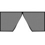 VEVOR garage door screen with center split, black mesh, and secure edges.