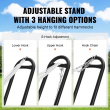 VEVOR Steel Hammock Stand 450lbs Capacity Hammock Frame Fits 6.9-12.8ft Hammocks