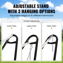 VEVOR Steel Hammock Stand 550lbs Capacity Hammock Frame Fits 7.5-13.5ft Hammocks