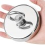 VEVOR Fishing Magnet, 1000 LBS/454 Kg Pulling Force Super Strong Neodymium Fishing Magnet, Rare Earth Magnet with Handle Diameter 2.72 in/69 mm for Retrieving in River, Magnetic Fishing, Heavy Hanging