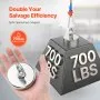VEVOR Fishing Magnet, 700 LBS/318 Kg Pulling Force Super Strong Neodymium Fishing Magnet, Rare Earth Magnet with Handle Diameter 2.36 in/60 mm for Retrieving in River, Magnetic Fishing, Heavy Hanging