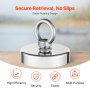 VEVOR Fishing Magnet, 700 LBS/318 Kg Pulling Force Super Strong Neodymium Fishing Magnet, Rare Earth Magnet with Handle Diameter 2.36 in/60 mm for Retrieving in River, Magnetic Fishing, Heavy Hanging