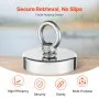 VEVOR Fishing Magnet, 700 LBS/318 Kg Pulling Force Super Strong Neodymium Fishing Magnet, Rare Earth Magnet with Handle Diameter 2.36 in/60 mm for Retrieving in River, Magnetic Fishing, Heavy Hanging