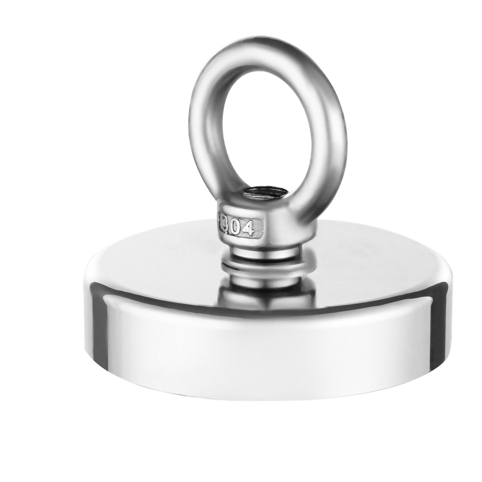 VEVOR Fishing Magnet, 700 LBS/318 Kg Pulling Force Super Strong Neodymium Fishing Magnet, Rare Earth Magnet with Handle Diameter 2.36 in/60 mm for Retrieving in River, Magnetic Fishing, Heavy Hanging