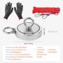 VEVOR 907 Kg Strong Fishing Magnet Kit Double Sided Pull Force Rope Carabiner